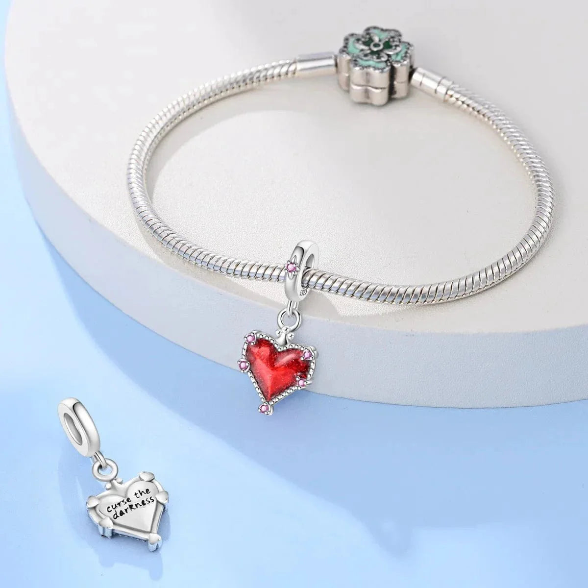 Red Heart Dangle Charm