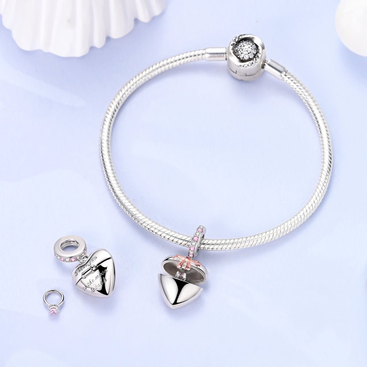 Reveal Your Love Heart Locket Pendant Charm