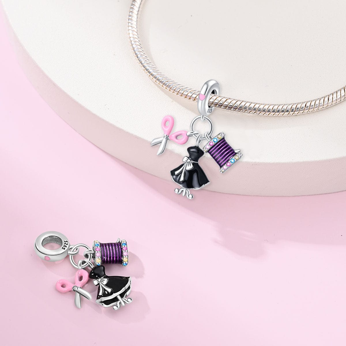 Sewing Kit Dress Charm