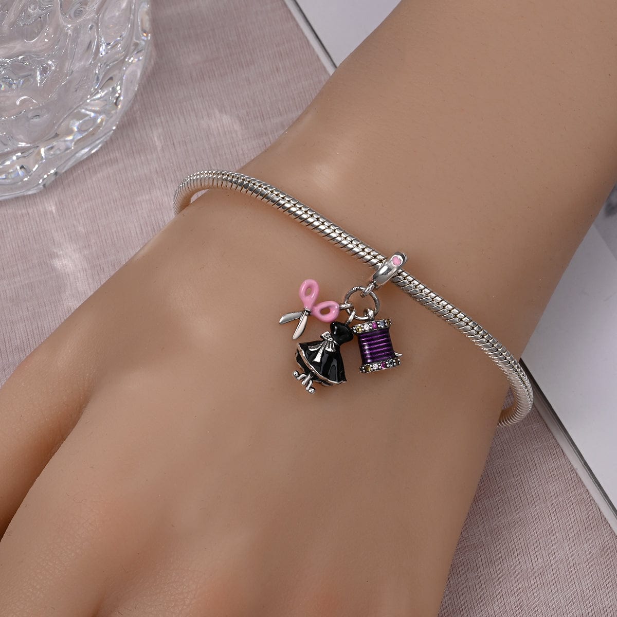 Sewing Kit Dress Charm