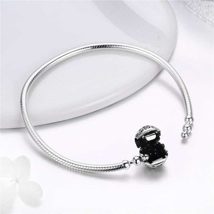 Sparkling Globe Clasp Charm Bracelet