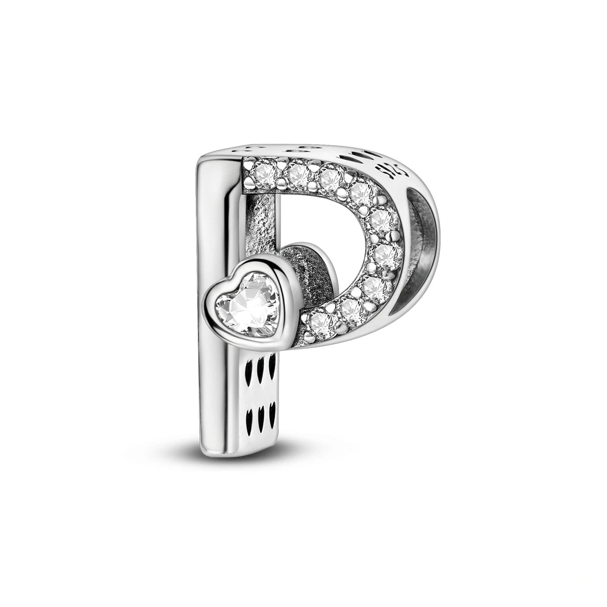 Sparkling Heart Letter A~Z Alphabet Charm