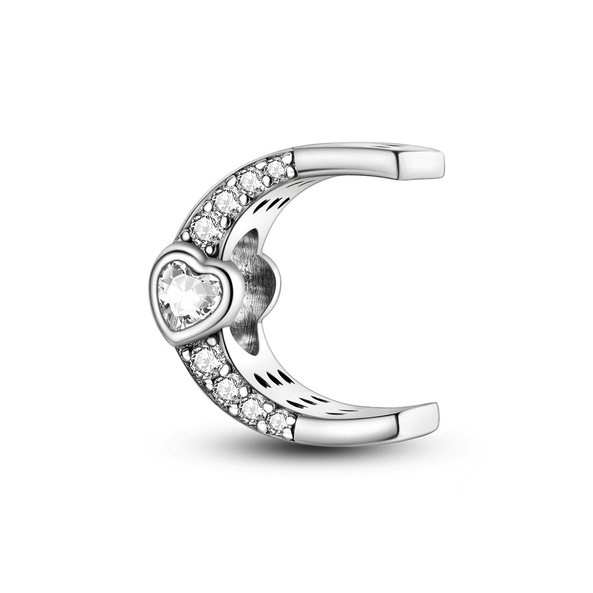Sparkling Heart Letter A~Z Alphabet Charm