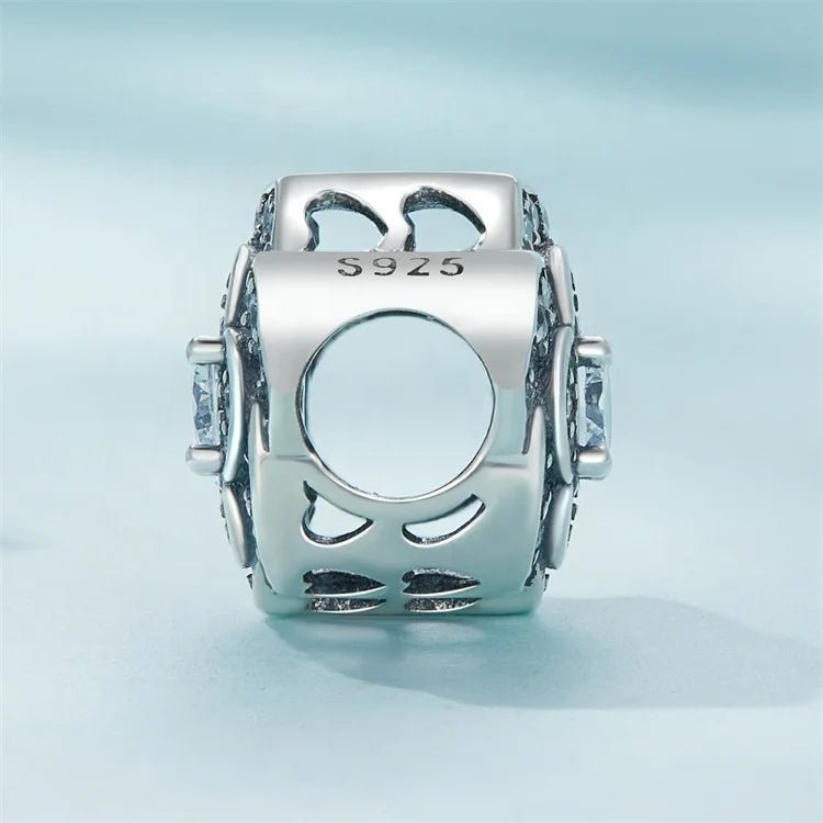 Sparkling Rose in Bloom Oversized Charm
