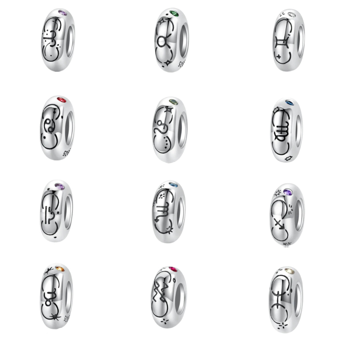 Zodiac Constellation Birthstone Charms