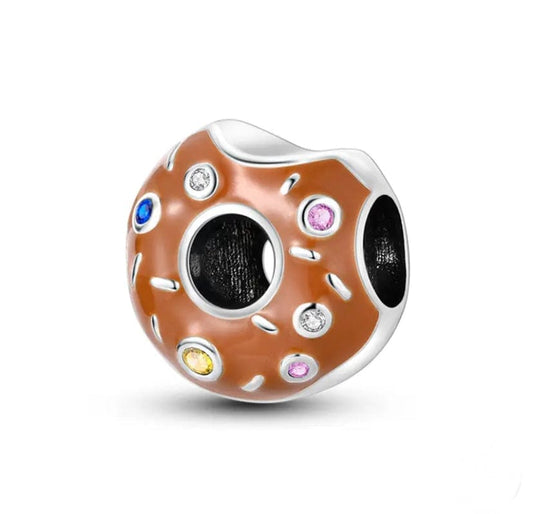 Sparkling Sprinkled Donut Charm
