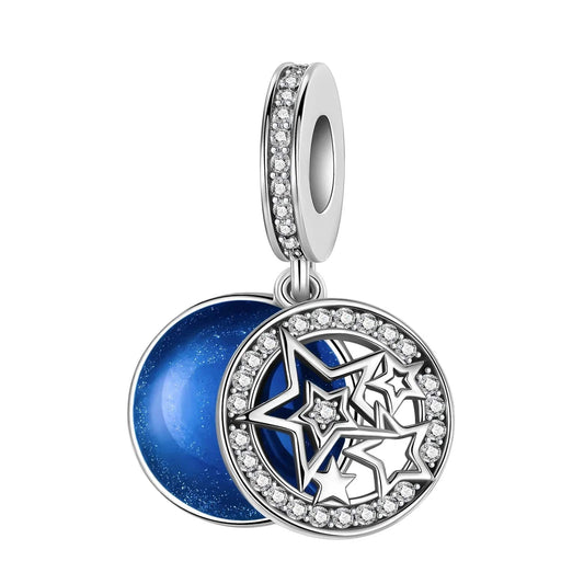 Two-tone Shooting Star Double Dangle Charm