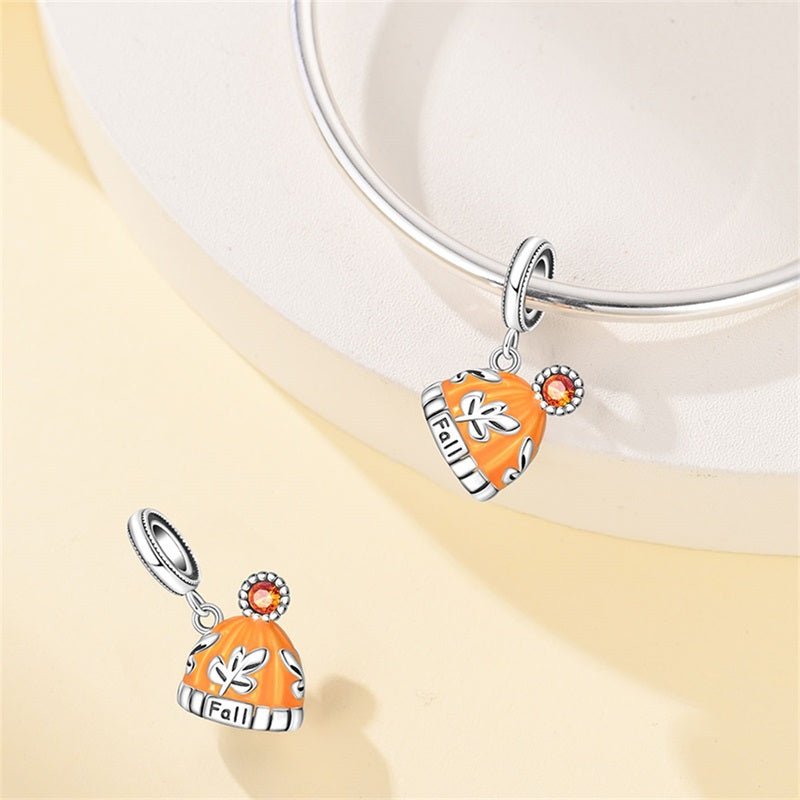 Autumn Leaf Cozy Hat Dangle Charm