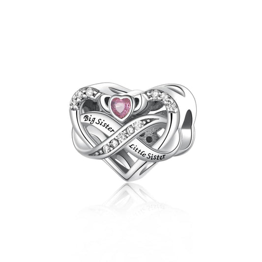 Big Sister Little Sister Heart Infinity Charm