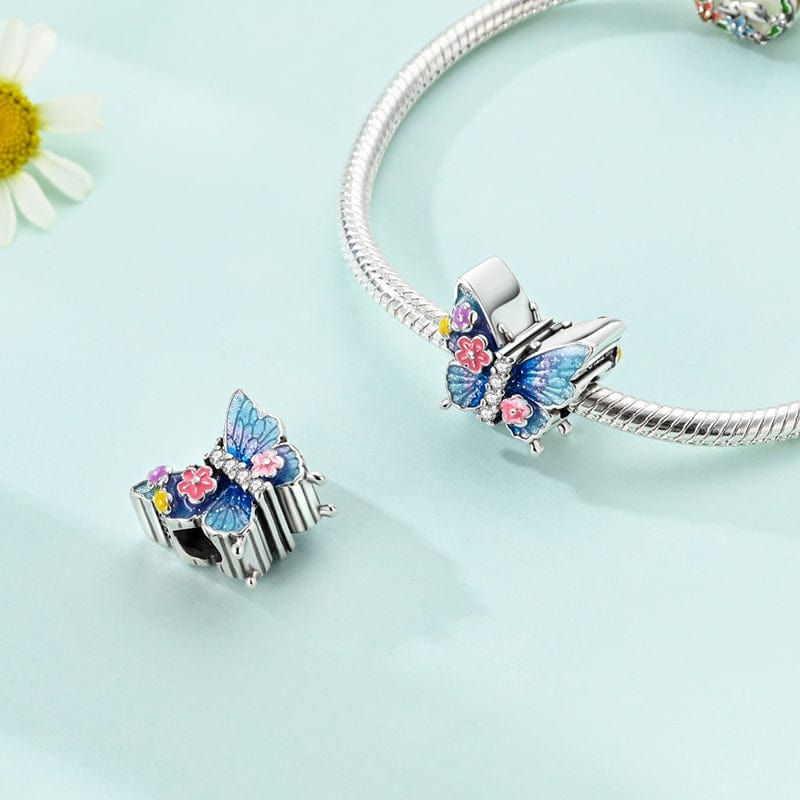 Blue Butterfly Sparkling Charm