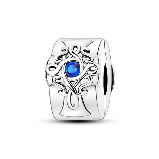 Blue Celtic Knot Symbol Clip Charm