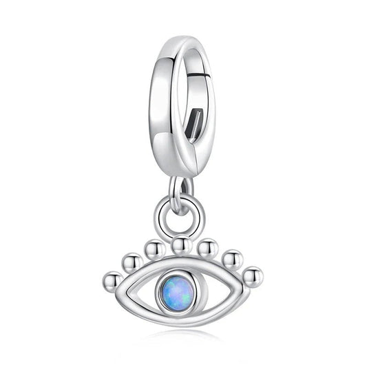 Blue Opal Evil Eye Protection Dangle Charm