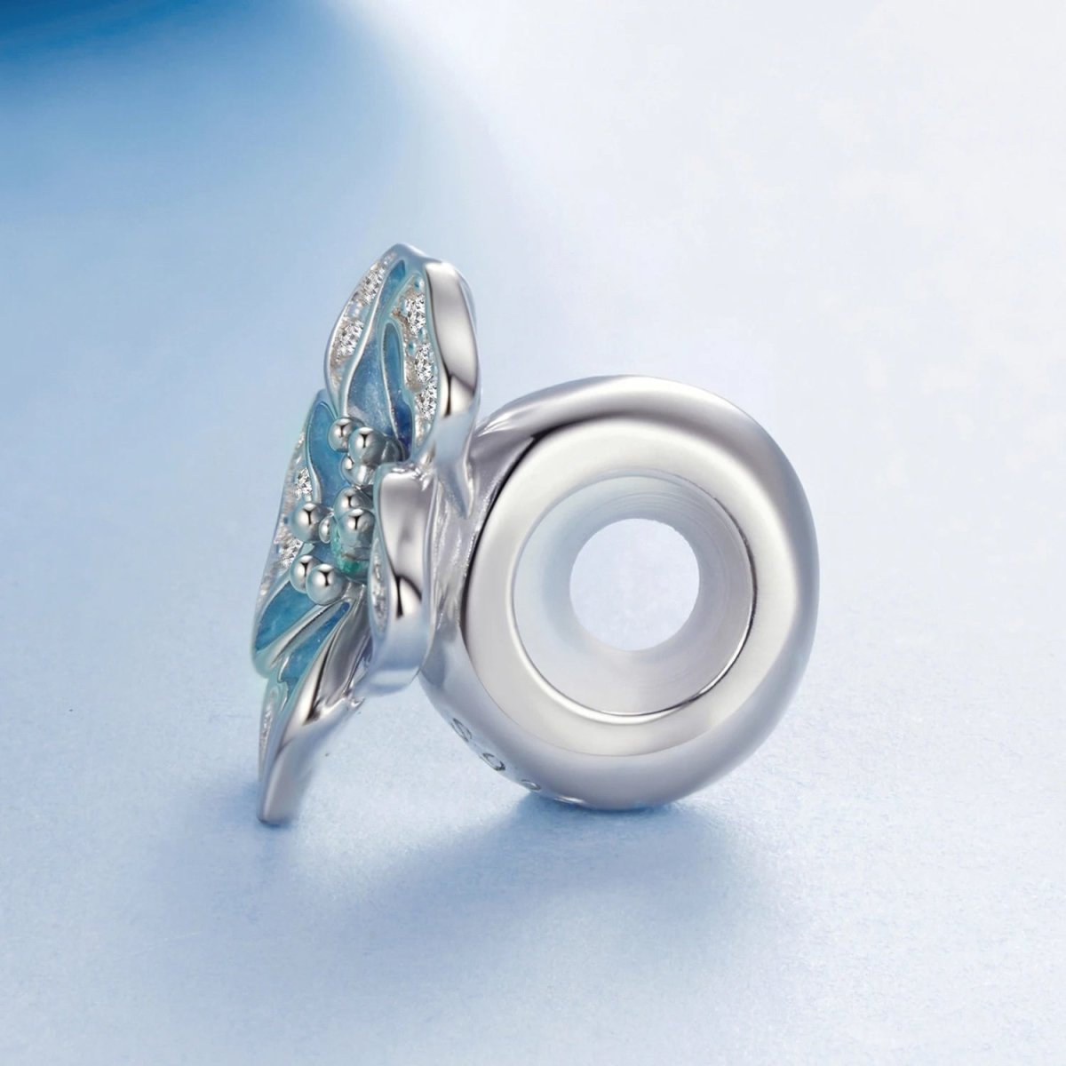 Blue Pansy Flower Charm