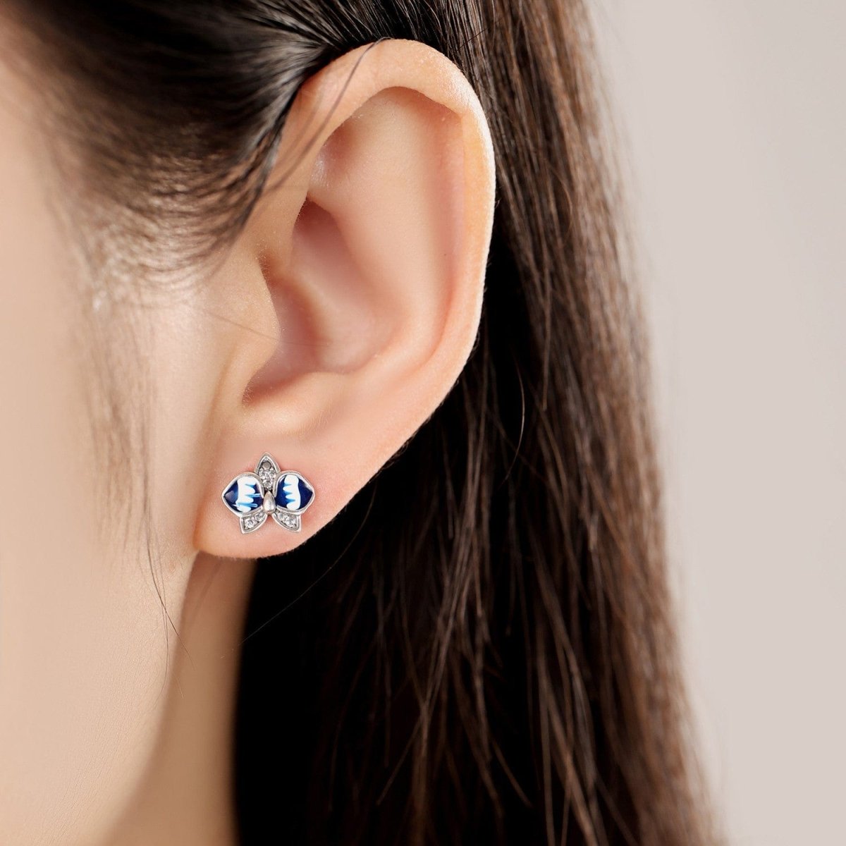 Blue Radiance Butterfly Studs
