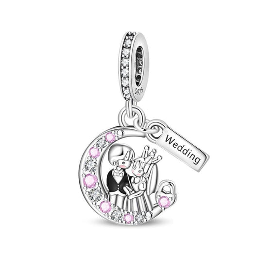 Bride & Groom Wedding Dangle Charm