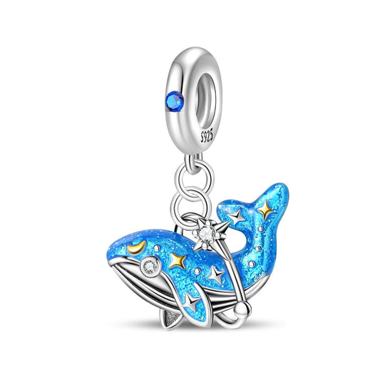 Celestial Blue Whale Dangle Charm