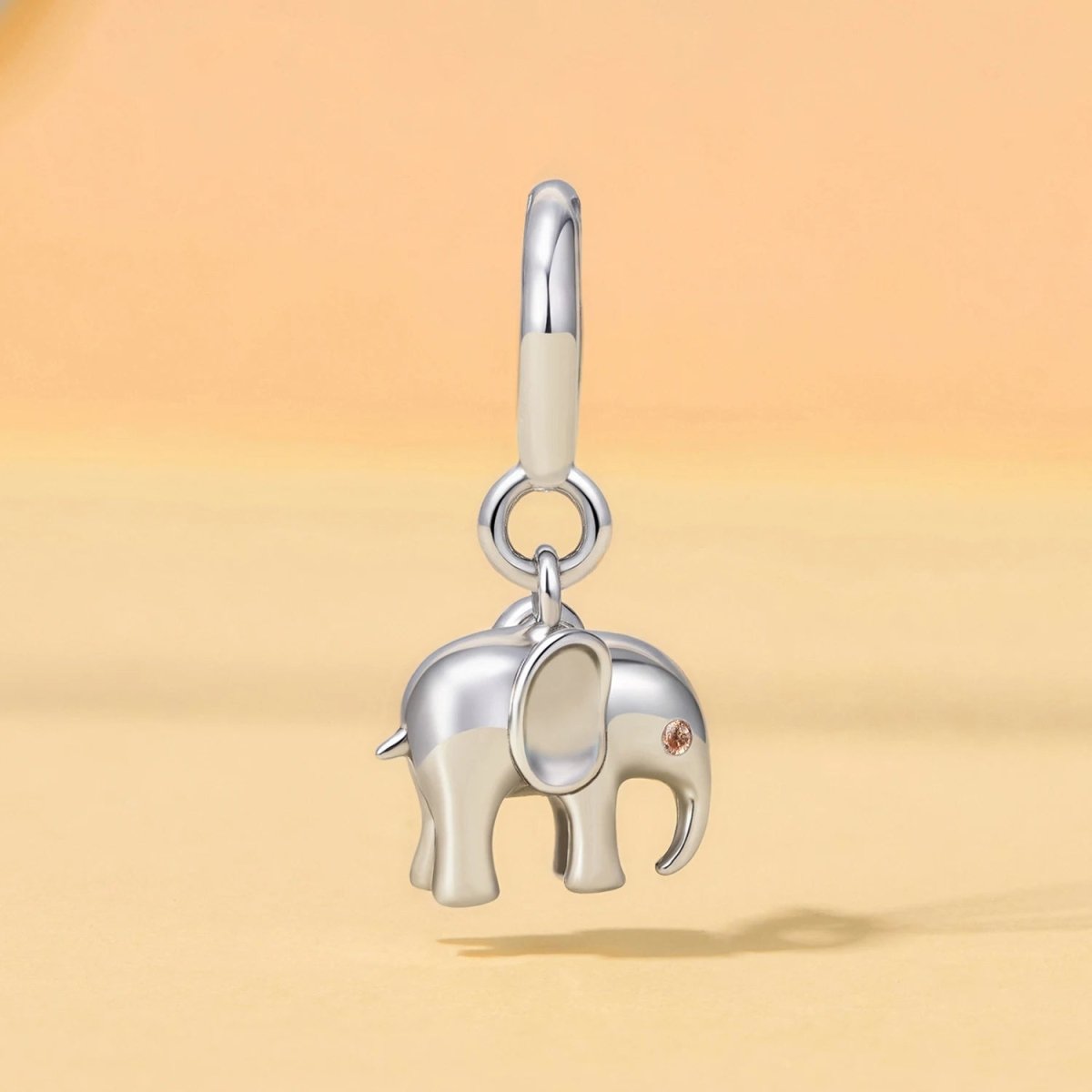 Elephant with Crystal Eye Dangle Charm