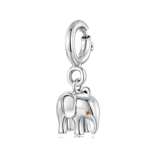 Elephant with Crystal Eye Dangle Charm