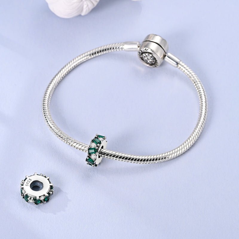 Emerald & Diamond Elegance Charm