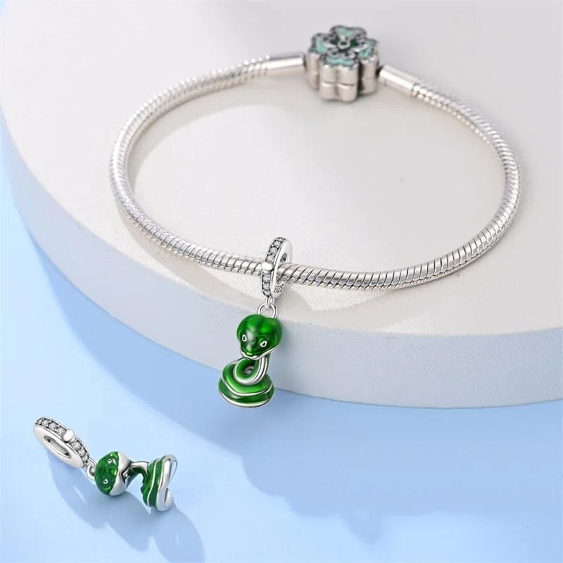 Emerald Snake Dangle Charm