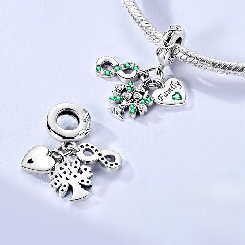 Family Tree & Infinity Dangle Charm