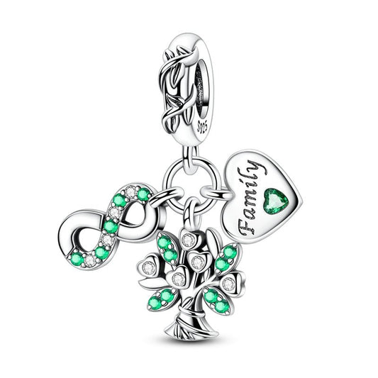 Family Tree & Infinity Dangle Charm