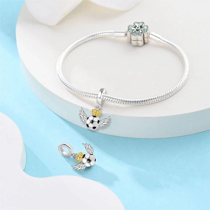 Football Pedestal Champions Dangle Charm