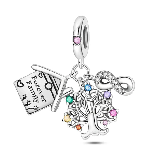 Family Infinity Triple Dangle Charm