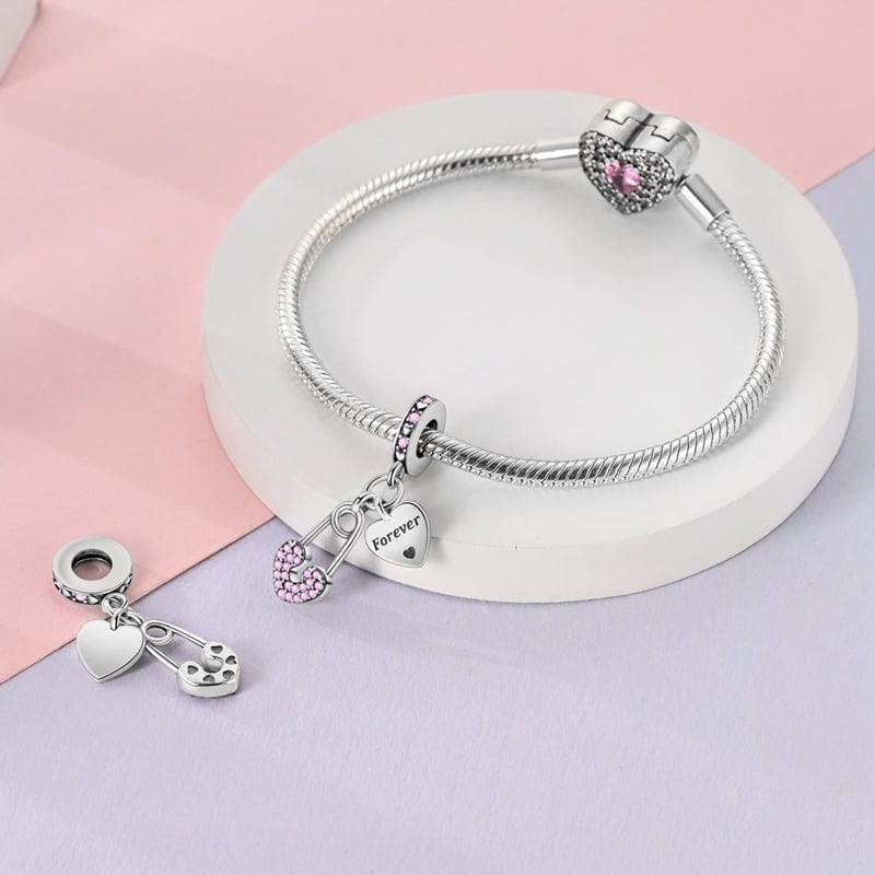 Friends Forever Heart Dangle Charm