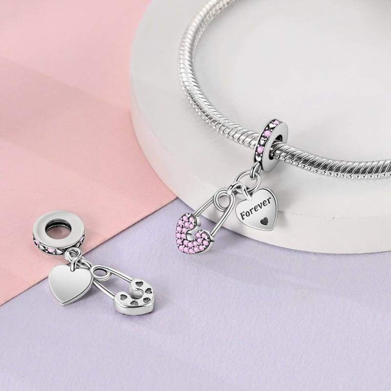 Friends Forever Heart Dangle Charm