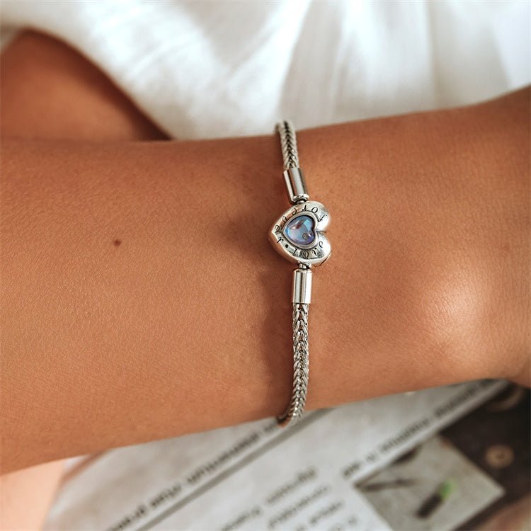Forever Love Projection Heart Charm Bracelet
