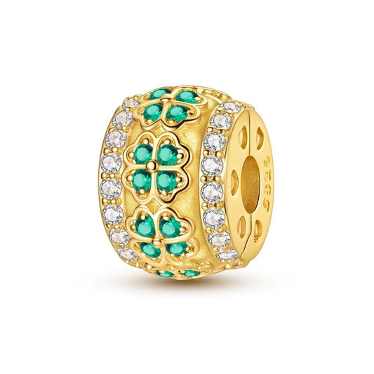 Four-Leaf Clover Gold Clip Charm