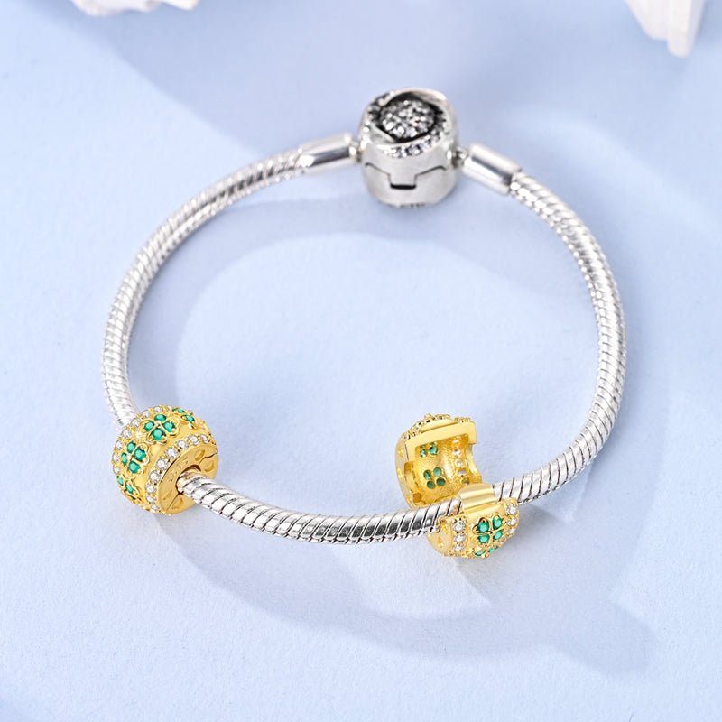 Four-Leaf Clover Gold Clip Charm