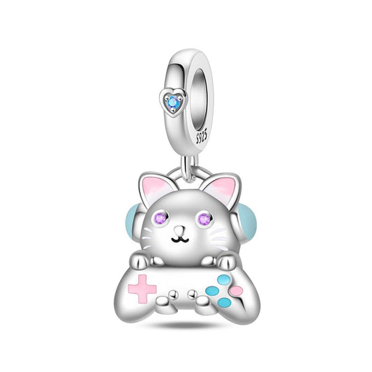 Gamer Cat Dangle Charm