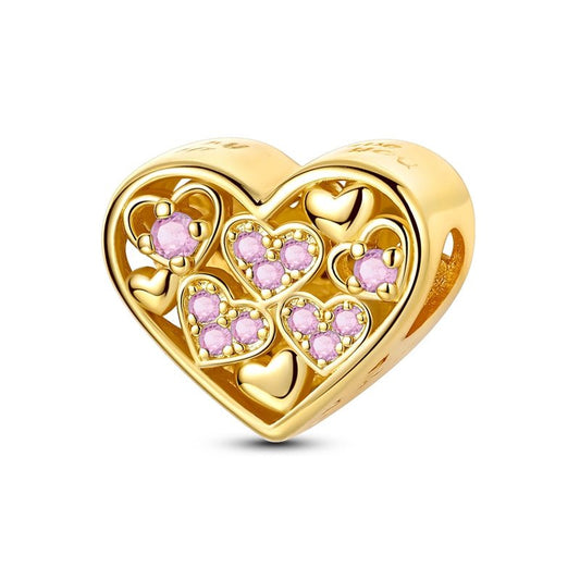 Gold Lucky to Have You Heart Charm