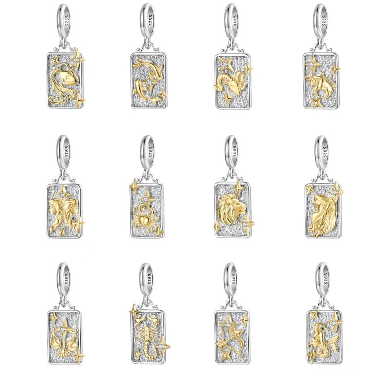 Gold & Silver Astrology Signs Zodiac Constellation Charms