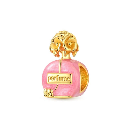 Golden Pink Perfume Bottle Charm