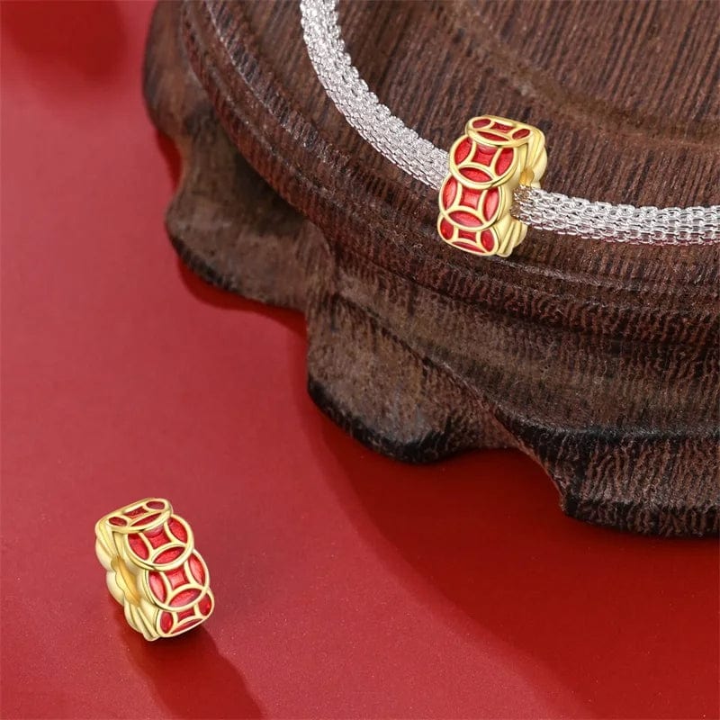 Golden Red Lucky Lantern Charm