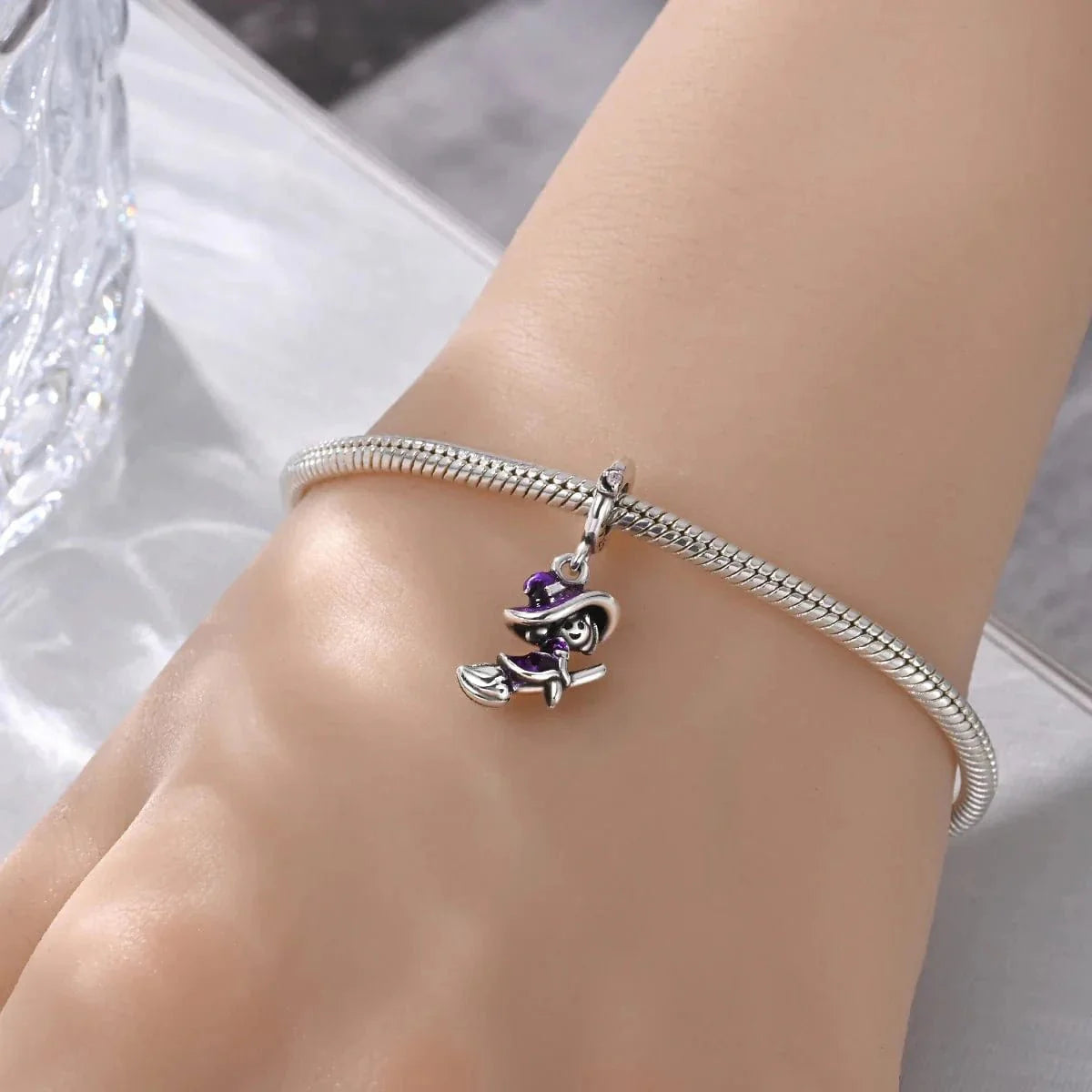 Halloween Witch on Broomstick Charm