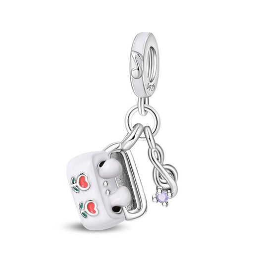 Headphones with Music Note Dangle Charm