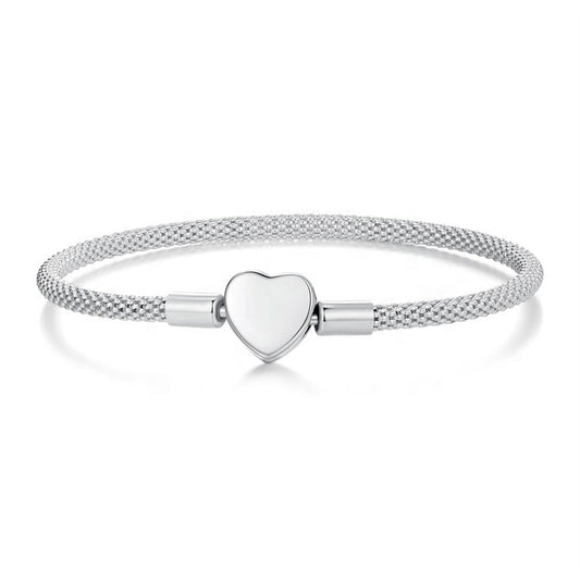 Heart Clasp Charm Bracelet