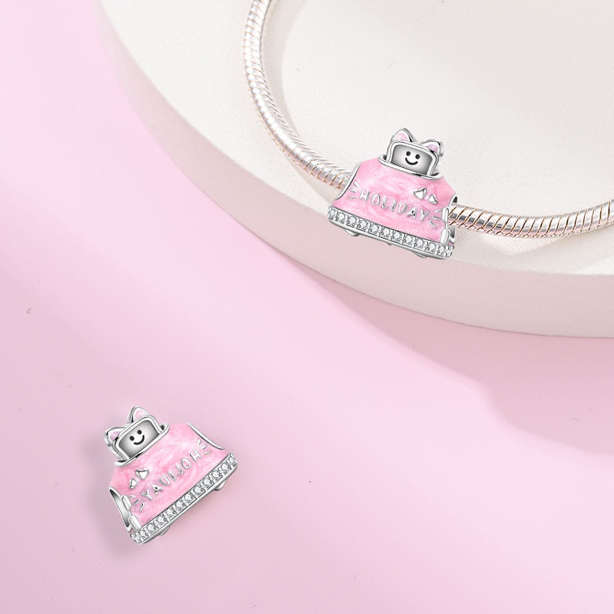 Holiday Pink Hoodie Charm