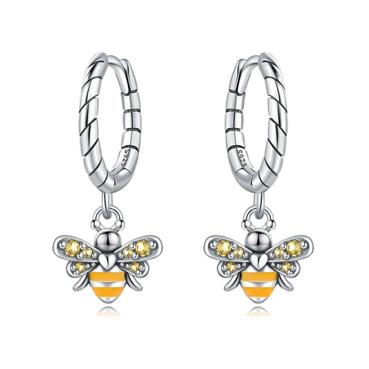 Honey Bee Delight Hoop Earrings