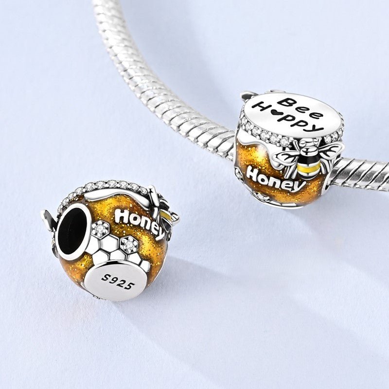 Honey Pot “Bee Happy” Charm