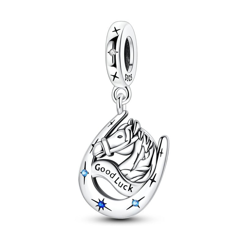 Horse & Horseshoe Good Luck Dangle Charm