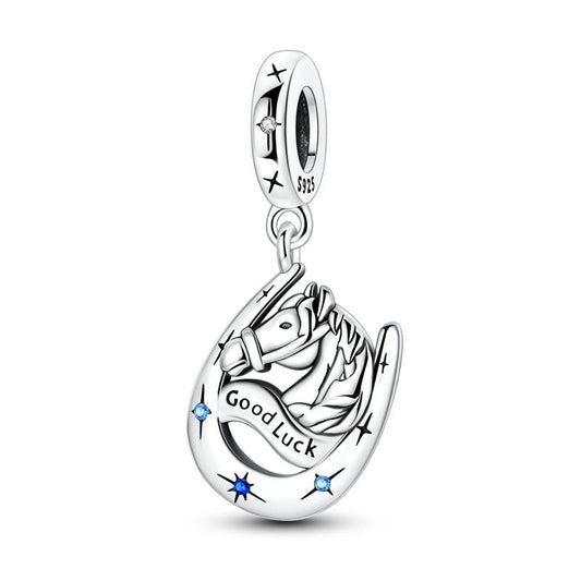 Horse & Horseshoe Good Luck Dangle Charm