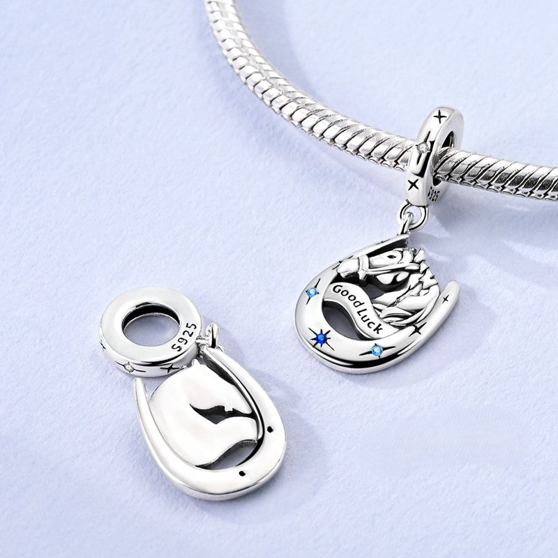 Horse & Horseshoe Good Luck Dangle Charm