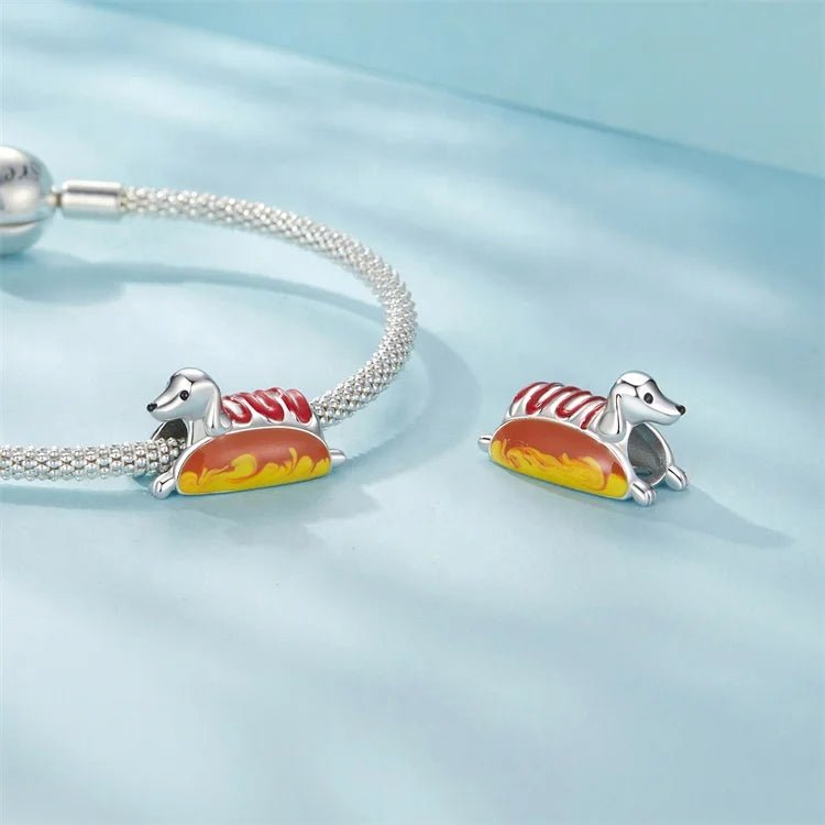 Hot Dog Dachshund Charm