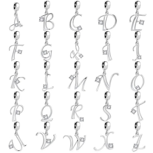 Elegant Crystal Letter A~Z Alphabet Charm