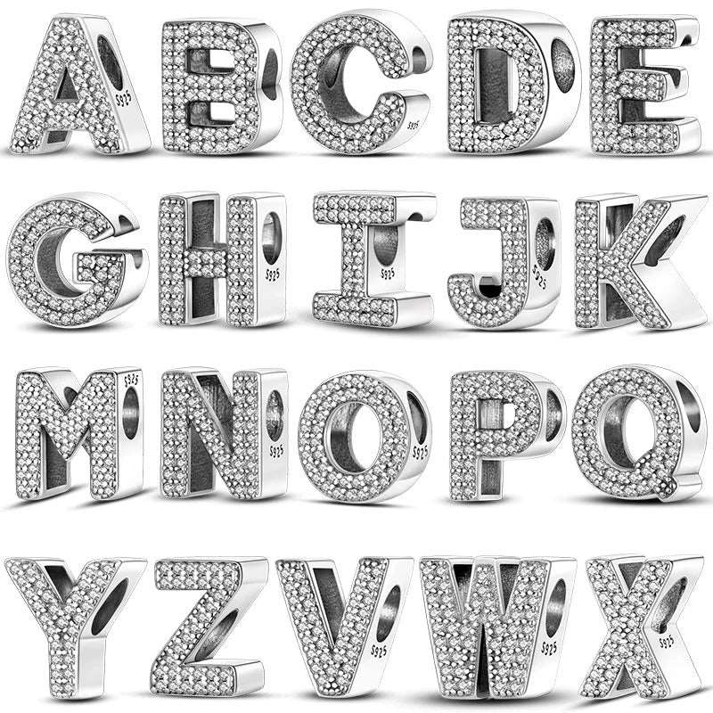 Sparkling Letter A~Z Alphabet Charm